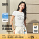森馬（Semir）涼感T|短袖T恤女短款小狗夏2025小心機修身正肩上衣109325100020