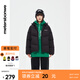 美特斯邦威立領(lǐng)羽絨服女冬季新款保暖字母印花潮舒適外套上裝 影黑 L 165 88A