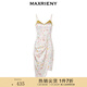 MAXRIENY【商場(chǎng)同款】法式浪漫氛圍感碎花連衣裙夏款褶皺吊帶裙子 粉花 S 01
