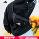 阿迪達斯 （adidas）單肩包男包女包 25夏季新款騎行腰包斜挎包輕便運動包男士單肩包 IT2047/黑色/主推款 MISC