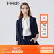 PORTS寶姿春夏新品女裝長袖中長夾克LM8J043MFQ088 丈青 M (6)