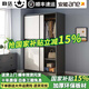 浩玄推拉門衣柜家用臥室新款2025爆款出租房用兒童木質(zhì)衣櫥簡易小戶型 黑灰色（長120cm主柜）