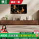 珊蘭北美黑胡桃木全實木電視柜中古風(fēng)家用客廳落地一體收納儲物柜 電視柜2.2米