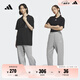 adidas情侶款加絨加厚直筒束腳運動(dòng)褲男女阿迪達斯官方輕運動(dòng) 中麻灰   XXS