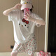 俊俊穗迪美卡通Hellokitty睡衣女夏季2025年新款純棉短袖短褲可愛家居服套裝 短-LQE-C0710 XL （建議116-130斤）