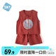 舒貝怡兒童衣服男童套裝漢服背心寶寶夏季新中式國風(fēng)女童裝周歲禮服  90
