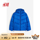 H&M男裝棉服冬季休閑寬松防風(fēng)疏水戶外運(yùn)動面包服棉衣外套1172866 亮藍(lán)色 175/108