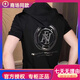 酷奇夏季男士短袖t恤純色透氣連帽衛(wèi)衣男高檔百搭拉鏈開衫帥氣上衣潮 黑色 L