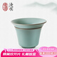 東道汝窯河南非遺茶具配件茶漏組陶瓷茶漏尼龍布過濾網(wǎng)功夫茶道濾茶器 【老東道】澄心茶漏組-天青色