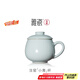 雅瓷汝窯茶杯辦公室陶瓷杯子帶蓋喝茶泡茶杯冰裂釉小青杯禮盒裝可送禮 汝窯小青杯 340ml 1只