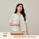 纖莉秀【風(fēng)吟】休閑通勤輕薄夾克短袖外套大碼女裝胖mm2025夏新款2974 米白色 2XL