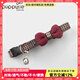 puppytie貓咪新年項(xiàng)圈針織貓頸圈脖圈貓貓鈴鐺可愛領(lǐng)結(jié)蝴蝶結(jié)寵物飾品用品 紅 均碼