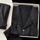 王鶴棣同款真絲睡衣春秋季長(cháng)袖家居服送父親送長(cháng)輩高級感禮盒裝 暗夜黑【長(cháng)袖+長(cháng)褲】 輕奢可外穿 XL 140-160斤