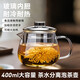 一朵棠  高硼硅玻璃茶壺高溫大容量家用茶水分離花茶壺 共茗泡茶壺400ml