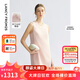 朗姿2025夏季新款無袖圓領連衣裙女直筒重工釘珠優(yōu)雅通勤都市裙子 淡粉色 L