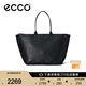 愛(ài)步（ECCO）托特包女 25年新款百搭拼接手提大容量單肩女包9108248 黑色910824890000