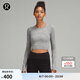 lululemon丨Swiftly Tech 女士運動短款長袖 T 恤 2.0 LW3GH4S 石板灰/白 M /8