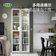 宜家（IKEA）BILLY畢利書(shū)柜書(shū)架展示柜靠墻收納儲物柜落地柜分層客廳 2門(mén)柜白色80x202cm