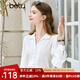 百圖betu女裝秋季新款襯衫法式襯衣設(shè)計(jì)感長(zhǎng)袖襯衫女2308T33 米白 L