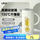 UKA冷水壺高硼硅玻璃涼白開水壺杯耐高溫防燙家用大容量 白色