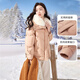 DRPR品牌女裝狐貍毛領(lǐng)90白鴨絨羽絨服女冬季加厚保暖面包服顯瘦外套 桔色 S