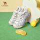 駱駝（CAMEL）檸萌丑萌鞋女運動(dòng)跑步老爹厚底休閑鞋 L25A202062 米白/灰  38