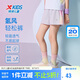 特步（XTEP）兒童童裝女童透氣速干側(cè)拼花布梭織五分褲 霧紗紫 140