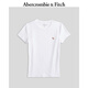 Abercrombie & Fitch【百搭圓領(lǐng)】小麋鹿圖案女裝25夏季美式修身短袖T恤139-5273 白色（棕色小麋鹿） XXS (160/76A)