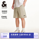杰克·瓊斯（JACK&JONES）男裝25年休閑短褲男士夏季外穿涼感五分褲中褲寬松泡泡紗沙灘褲 C13羽毛灰 M (175)
