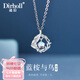 迪后輕奢侈品女生項鏈女士裝飾品吊墜鎖骨鏈情人節(jié)生日禮物送女友老婆 藍桉與鳥溫柔唯你