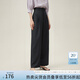 范思藍(lán)恩灰色高腰闊腿休閑西裝褲女2024夏新款通勤褲子24FS12108 深灰色 XL