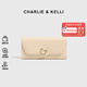 CHARLIE&KELLI CK品牌包包女包時(shí)尚長(zhǎng)款錢包女士2025新款零錢包卡包手拿包 米白色