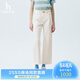 HAZZYS哈吉斯女裝 2025春季新款女士復(fù)古寬松直筒牛仔褲女ATDSP0CAP19 白色WT 44 (165/76A 44)