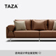 TAZA 沙發(fā) 意式沙發(fā)客廳別墅高端直排沙發(fā)輕奢設(shè)計(jì)師頭層牛皮沙發(fā) Bronze V級粒面全真皮 四人位 303cm