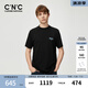 C'N'C【奢侈品男裝】CNC男裝秋冬新款短袖T恤品牌男潮流時尚百搭 黑色 48(170/88A)