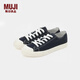 無印良品（MUJI）男女通用不易疲勞不易沾水運動鞋無性別男款女款小白鞋帆布鞋鞋子 藏青色2S 34 碼/220mm（尺碼偏大拍小一碼）