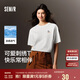 森馬（Semir）迪士尼短袖t恤女中長款寬松圓領(lǐng)上衣25夏涼感打底衫109325100025