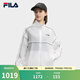 FILA 斐樂官方女士梭織外套2025夏新款時尚休閑簡約立領(lǐng)寬松上衣 云菇白-WT L 170/88A/L