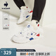 樂(lè)卡克（Le coq sportif）法國(guó)公雞2025春季新品男女同款休閑鞋跑步鞋 白/藍(lán)/紅 38