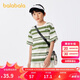 巴拉巴拉童裝短袖條紋t恤男童2024夏季親子打底上衣女酷208224117218