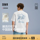 森馬（Semir）[商場同款]地理系列短袖T恤男情侶裝2025夏101325100231