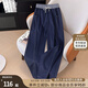 她池松緊腰休閑褲2025夏季新款女設(shè)計(jì)感拼接簡(jiǎn)約顯瘦九分褲