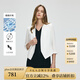 SCOFIELD【醋酸】女裝都市V字領(lǐng)醋酸西裝挺括墊肩2025夏季新品 象牙白色 S 160 160