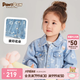 PawinPaw卡通小熊童裝春夏女寶寶純棉風(fēng)花朵滿印牛仔外套 牛仔藍(lán)色/55 110 cm