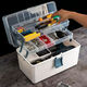 美克杰多功能五金車(chē)載電工多層折疊收納箱三層工具箱工業(yè)級家用美術(shù)盒厚 主圖款 三層分格設計*加厚材質(zhì)*耐用