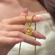 瑞諾黃金星月織夢(mèng)項(xiàng)鏈女新款999足金蹦迪珠鎖骨鏈生日禮物送女友 勿拍/精美包裝定金