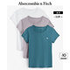 ABERCROMBIE & FITCH女裝24夏款經(jīng)典小麋鹿3件組合裝百搭圓領(lǐng)短袖T恤KI139-4670 多色 M 165/96A