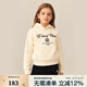 E·LAND KIDS衣戀秋冬季新品女童美式短款刺繡連帽加厚衛衣 Cream奶白色/64（第二批） 150 cm