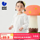 迷你巴拉女童長袖襯衫2025新品甜美百搭翻領(lǐng)全棉寶寶上衣