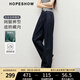 紅袖寬松垂感牛仔褲2025春季新款女裝酷颯氣質(zhì)原色高腰休閑闊腿長褲 深牛仔藍(lán)072 M